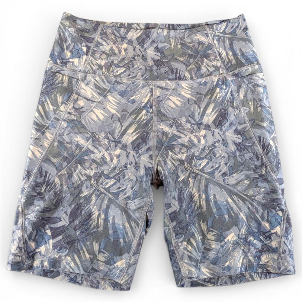 Freely Shorts Women’s Large Blue Floral Athletic Legging Shorts